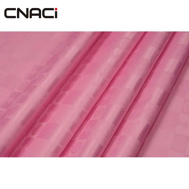 

CNACI Guinea Brocade Free Shipping 10 Yards Nigeria Fabric Shadda Bazin Riche Brocade Baby Pink African Textile Germany Quality