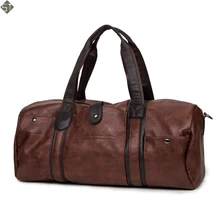 Высокое качество, Повседневная сумка для путешествий, кожаная мужская сумка, большая Вместительная дорожная сумка, Черная мужская сумка-мессенджер, винтажная Сумка-тоут