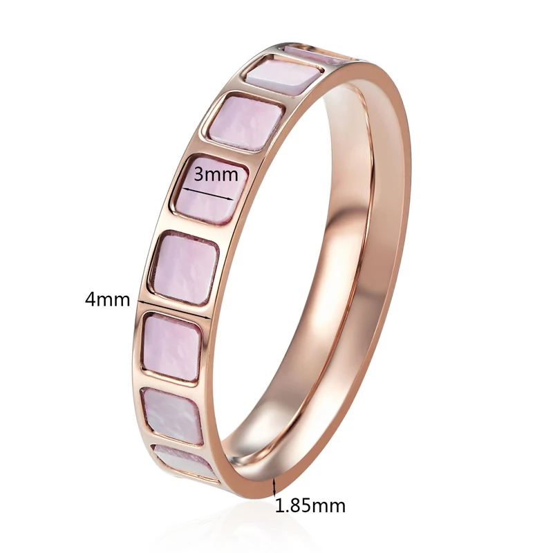 Высококачественный продукт красивое и очаровательное цветное кольцо для женщин из титановой стали розового золотистого цвета женский подарок кольцо для любви