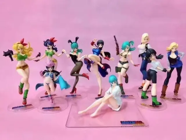 Bulma Chichi Lunch Artificial Person 18 Dragon Ball Japanese Anime Figures Action Toy Pvc Model Collection Bulma Chichi Lunch Artificial Person 18 Dragon Ball Japanese Anime Figures Action Toy Pvc Model Collection