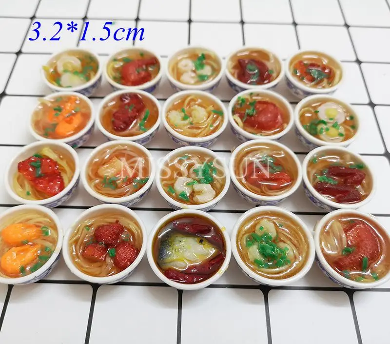 Pretend Food Toys Doll House Toys 2pcs Miniature Dollhouse 1:6 scale Chinese Rice Mini Chinses Cuisine Dessert Noodles For 1/6 Doll Accessories