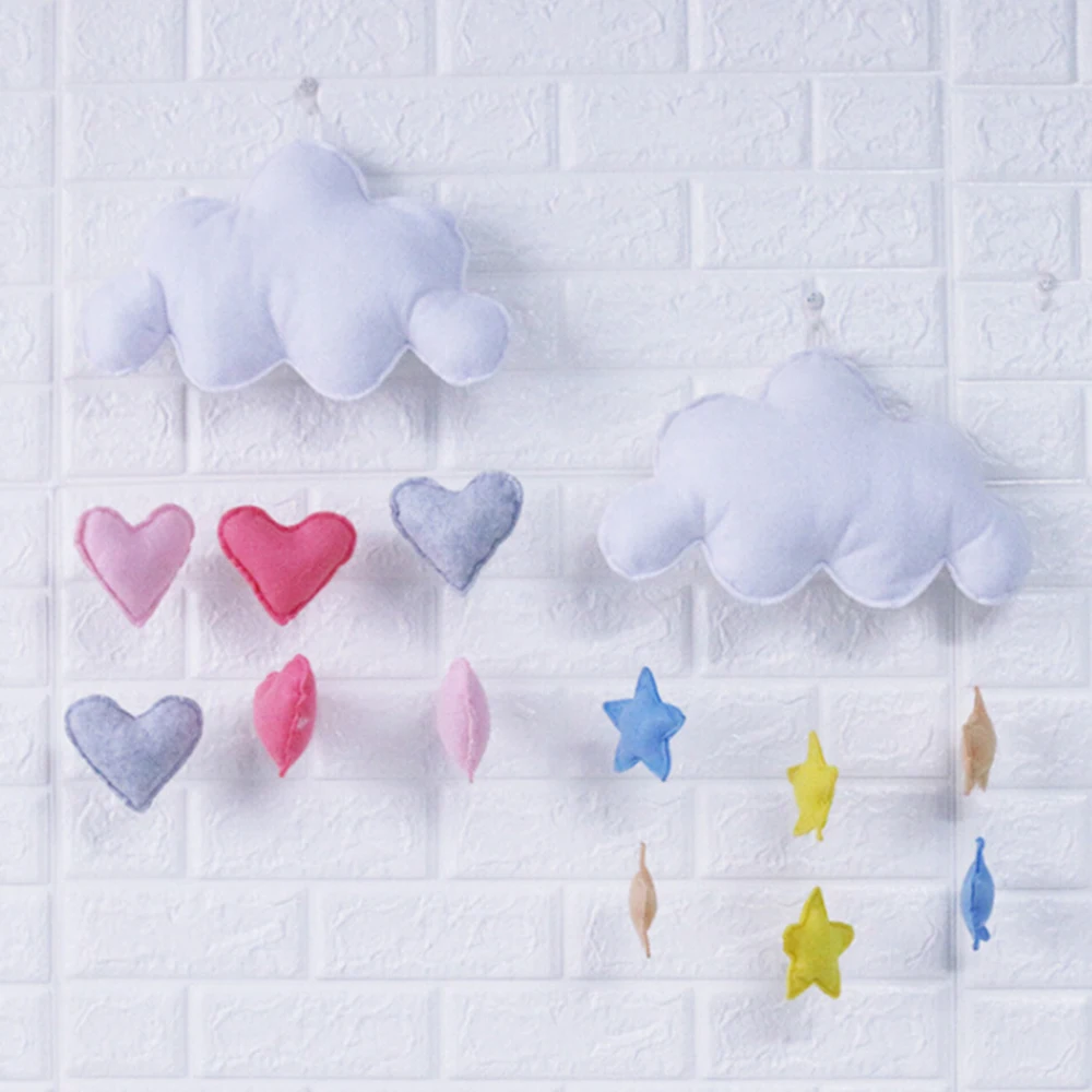 Lovely Cloud Stars/ Love Hearts Baby Nursery Wall Hanging Decoration