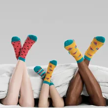 Новые модные повседневные комбинированные стильные унисекс хлопковые носки забавные арбуз клубника яйцо обезьяна банан счастливые женские носки