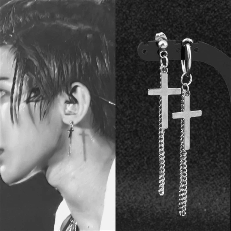 Update 77+ korean cross earrings super hot 3tdesign.edu.vn