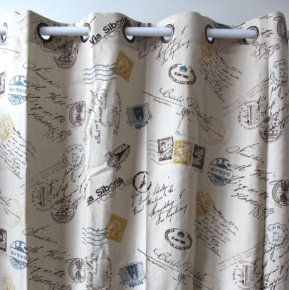 VEZO HOME Print Postmark Letters Yellow Yellow