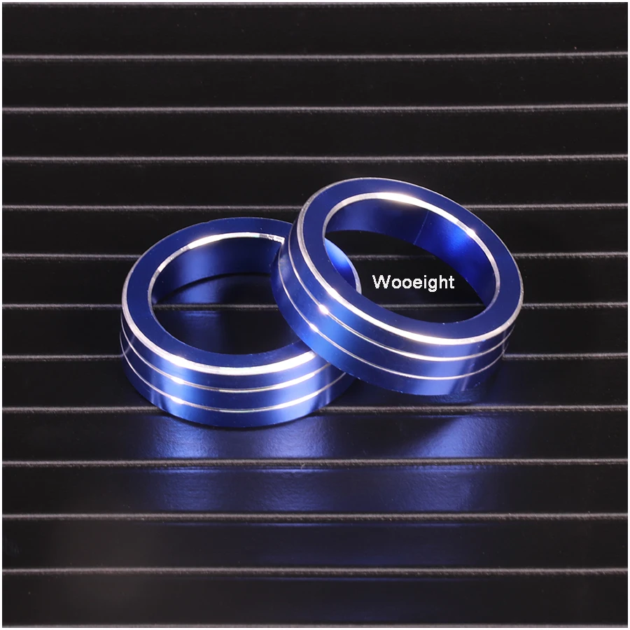 2Pcs BlueRedGold Aluminum Alloy AC Switch Button Cover Air Condition Climate Control Ring Knob Trim For Honda Civic 2016 2017 (2)