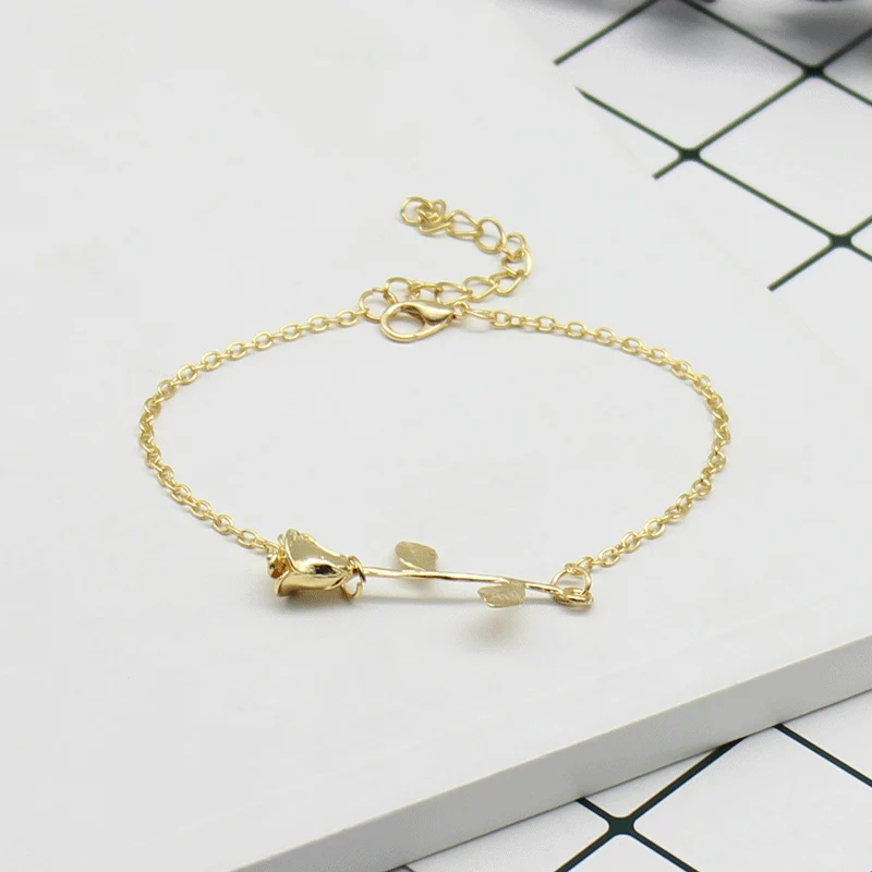 Женский браслет из металлического сплава с подвеской в виде цветка|alloy bracelet|bracelet