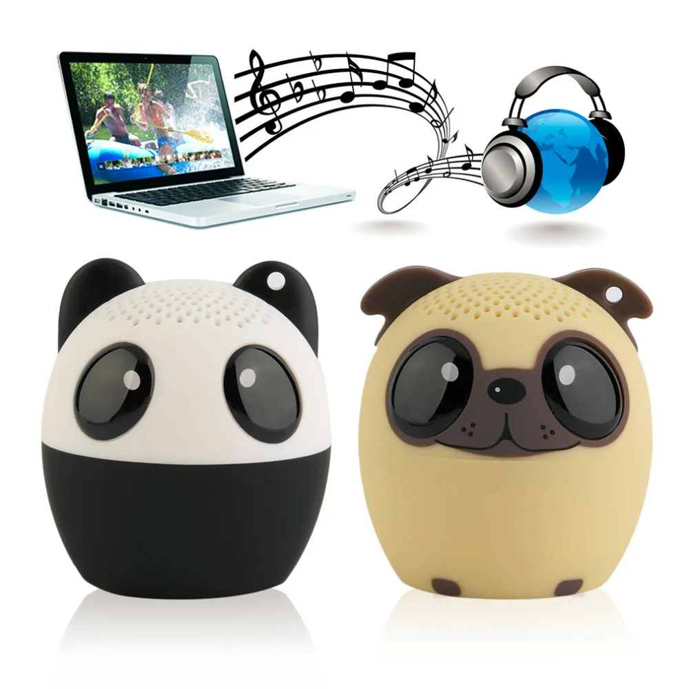 Bluetooth Wireless Cute Animal panda dog Sound Speaker Portable Clear Voice Audio Player VTB-BM6 TF Card USB Ifor Mobile PC