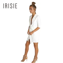

IRISIE Apparel White Casual Women Slim Suit Blazer Tie Waist Basic Female Blazer Suit Jacket Elegant Preppy Chic Coat Blazer
