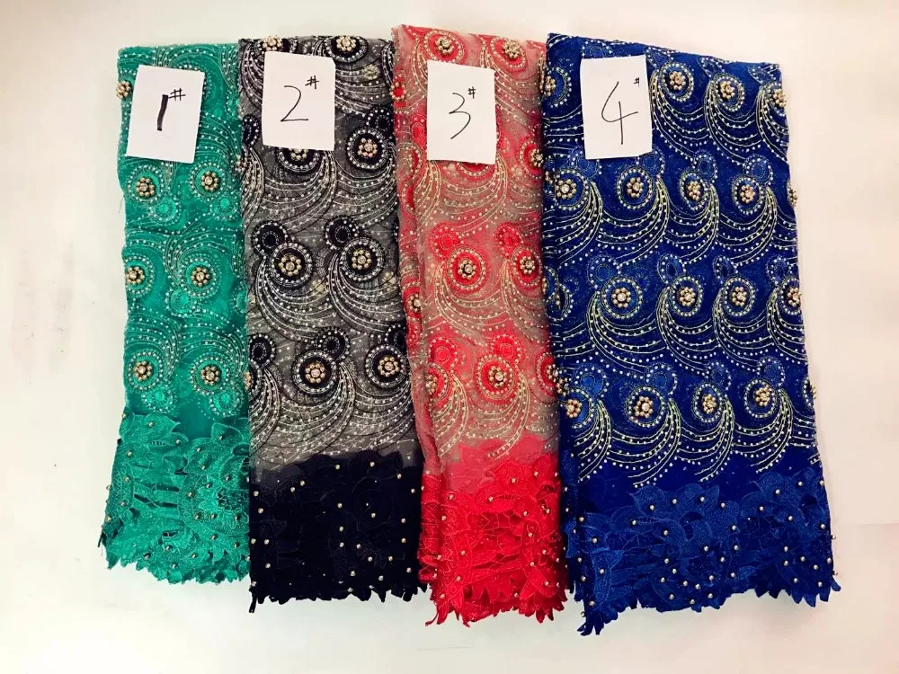 Cheap HOT 6 pieces Nigerian Lace Latest African Lace 2016 Bridal Lace Fabric BLUE Color African French Lace Fabric High Quality S2222 8