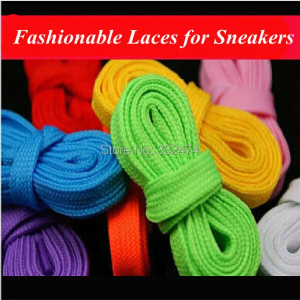 (16 colors) New flat laces polyester rope laces 1CM shoe lace with