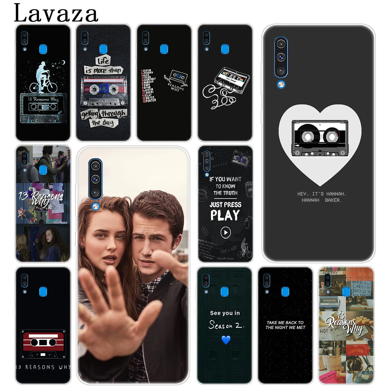 Lavaza 13 причин почему netflix жесткий чехол для телефона Samsung Galaxy A70 A60 A50 A40 A30 A20 A10 M10 M20 M30