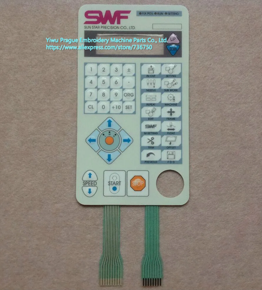 

10001ACPT1 GP-011823-01 Control Panel Keyboard Keypad Membrane Switch Genuine SWF Sunstar embroidery machine spare parts store