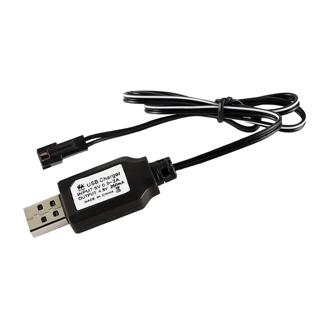 4.8V 250mA USB Charging With SM Connector Plug NiMH NiCD RC Model Battery Kids Toy Accessories