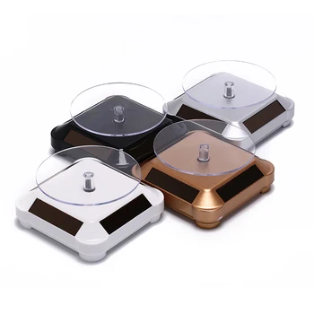 

360 Degree Solar Automatic Rotating Stand Ring Bracelet Jewelry Display Rack Holder ABS Acrylic Watch Showcase 10*10*4.5cm