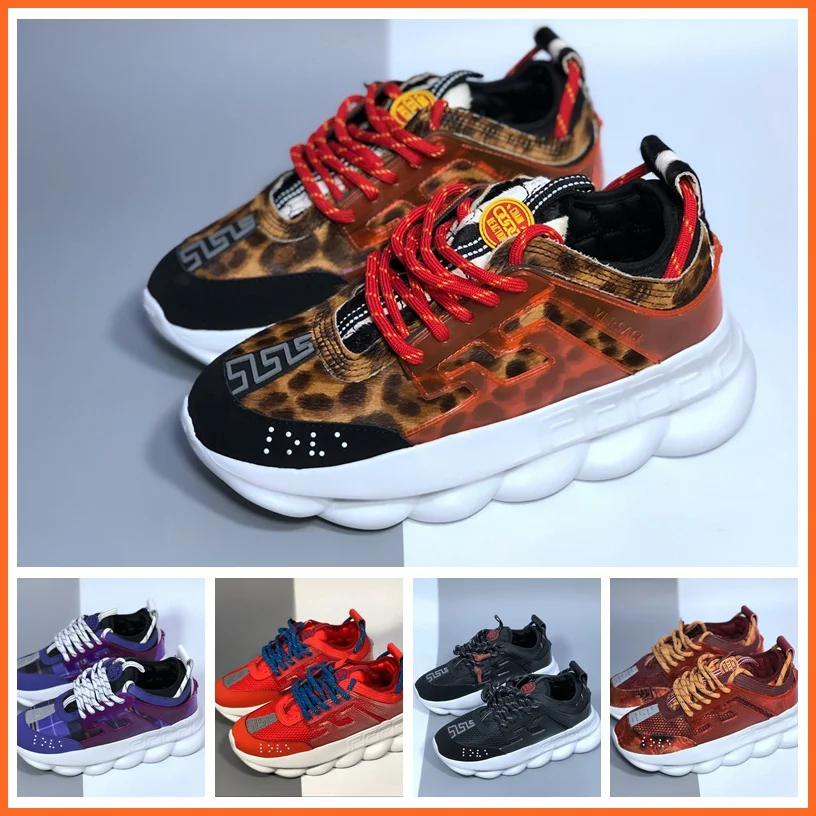 

2019 Versaceies shoes Daddy Shoes 18 colors Autumn winter Men's fashion trend women shoes casual shoes size 36 45 DHL free ship