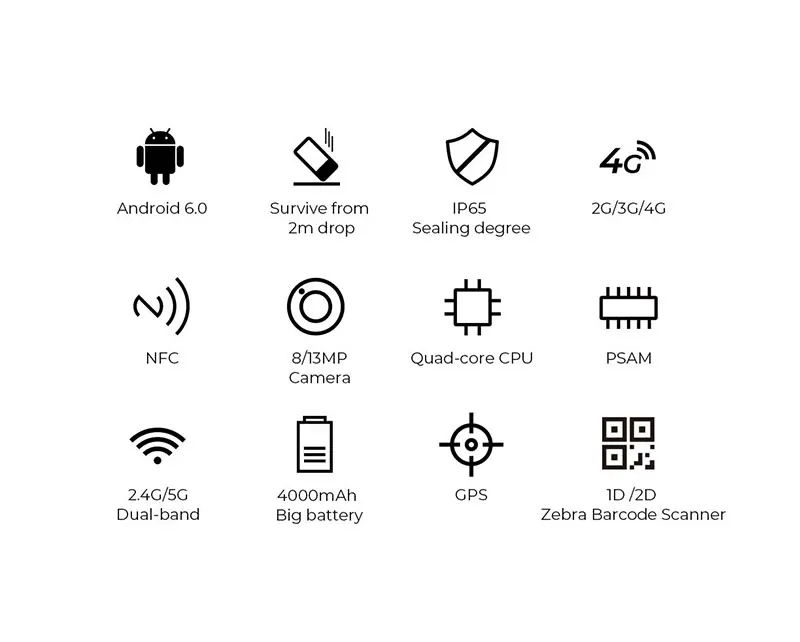 IssyzonePOS Android Touch КПК 1D/2D сканер NFC Bluetooth gps безопасный Psam 4G двухдиапазонный Wifi съемный аккумулятор для промышленный Линейный Маркер