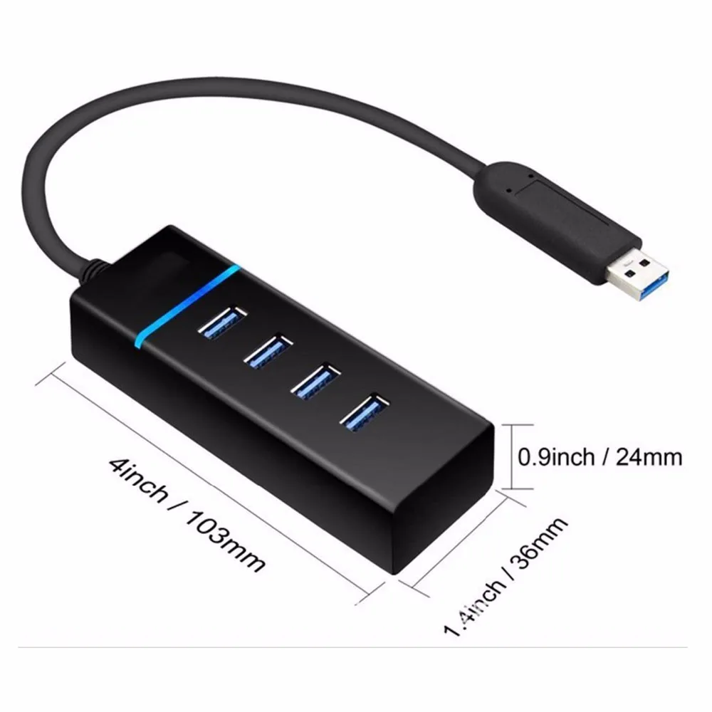 Супер Скорость USB 3.0 HUB 4 Порты и разъёмы 5 Гбит/Micro USB HUB разветвитель адаптер для IOS мобильный телефон PC компьютер тетрадь ноутбука