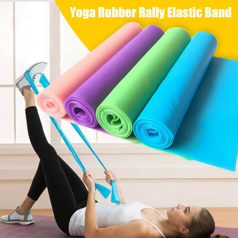 

1.5m Yoga Pilates Stretch Resistance Band Exercise Fitness Band Training Elastic Exercise Rubber Sport Workout Stretch Belts