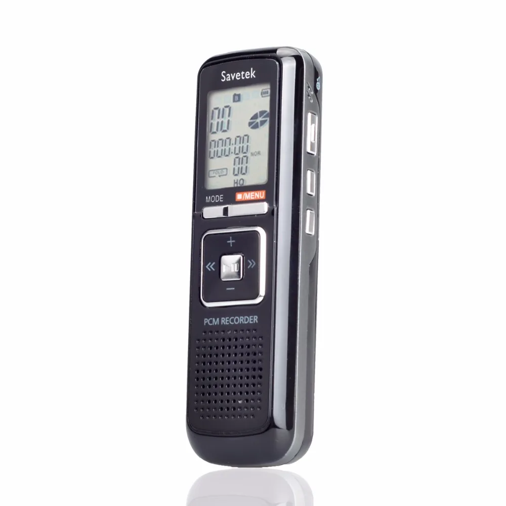 

Savetek Portable 8GB Voice Activated USB Pen Digital Audio Voice Recorder MP3 Player One Touch REC PCM 384Kbps Black