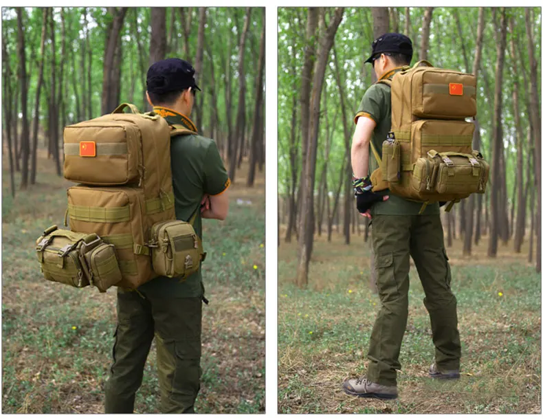 Bolsa de Desporto Mochila de Escalada dos Homens ao ar Mochila de Viagem Mochila Militar Quente Braço Livre Camuflagem Tático Multifuncional Xa982wd 55l 32 Ar Livre Camuflagem Tático Mochila de Viagem Multifuncional XA982WD