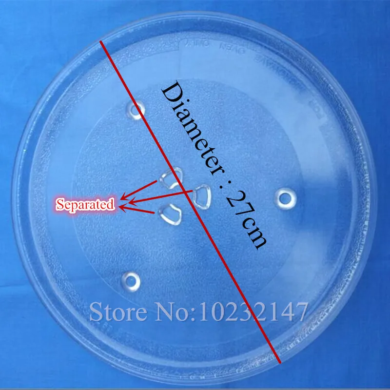 270mm Diameter Y Shape Underside Media Galanz Panasonic Microwave Kitchen Microwave Oven Parts Microondas 27cm Gl Plate Y Style Hole Plates Replacement For Galanz
