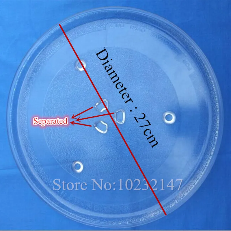 Запчасти для кухонной микроволновой печи Microondas 27 см стеклянная пластина Y Стиль отверстия пластины Замена для Galanz