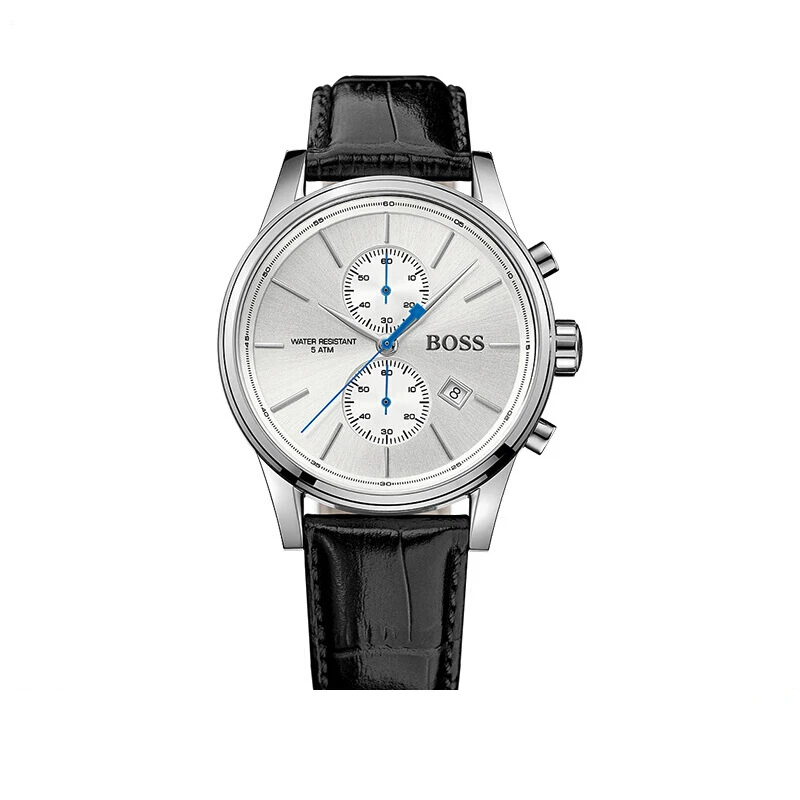 

BOSS Men Watch Luxury Brand Fashion Men's Quartz Watch with Black Leather Strap - 1513282