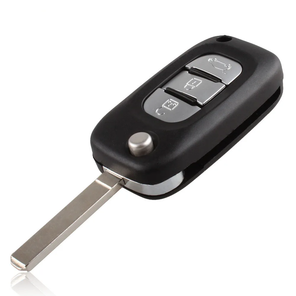 

3 Buttons Car Remote Key Case Cover Flip Fob Folding Uncut Blade Shell for Renault Fluence Clio /Megane /Kangoo Modus