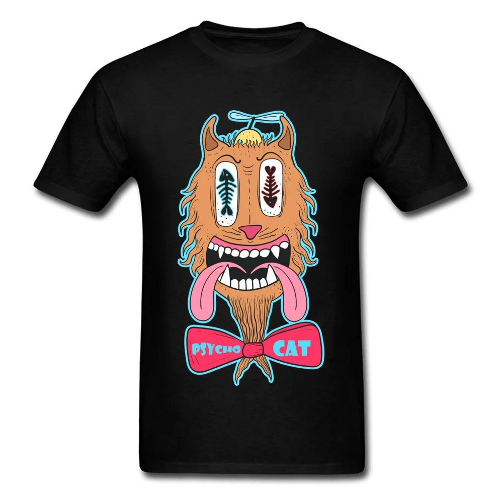 Best Mens T shirts Psycho Cat Gin ized Tops amp; Tees 100% Cotton O Neck Anime Rum Tee Shirt Summer Fall 2018 Hot Sale