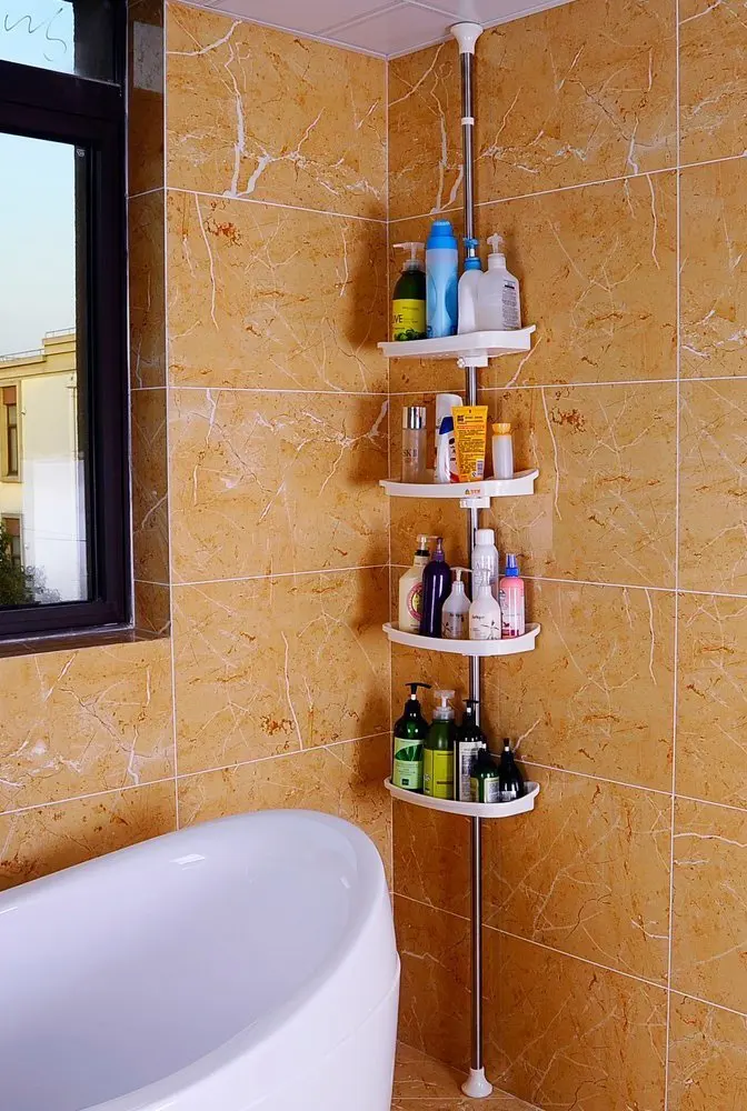 Adjule Bathroom Organiser Corner Shower Shelving Unit Rack Corner Shower Shelving Unit Rack