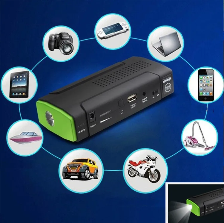 High Capacity 9900mAh Emergency 12V Car Jump Starter Mini Mobile Phone Laptops Power Bank SOS Light 400A Peak Current Free Ship