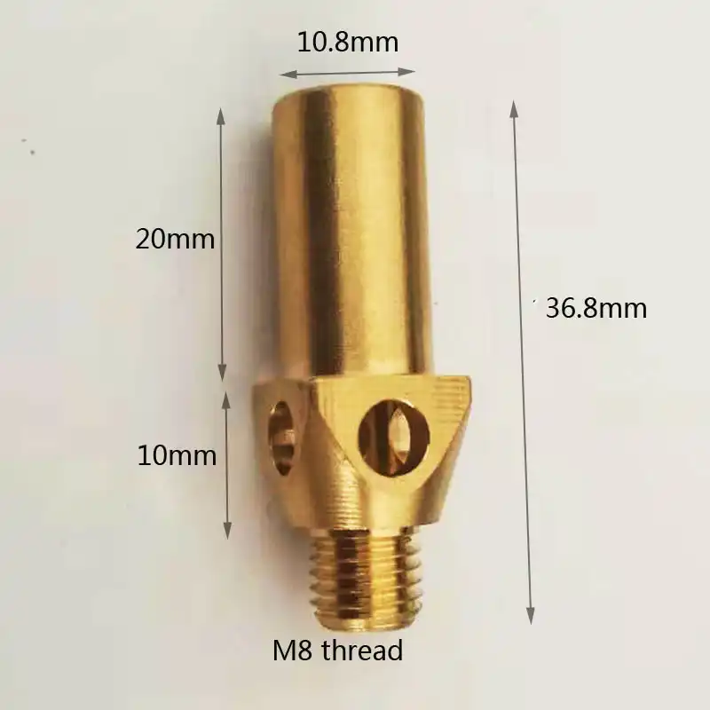 M6 0 75 Brass Jet Nozzle Length 8mm And Hexagon 7mm For Gas Pipe