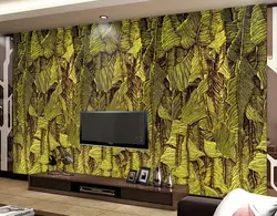 Пользовательские Ретро обои, банановых листьев цвет резьба, 3D пейзаж для гостиной спальня ресторан стены водонепроницаемый обои