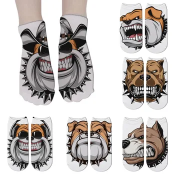 

French Bulldog 3D Printed Cartoon Animal Sock Cute Funny Personalized Novelty Women Socks Comfortable Cotton Short Sock 5Z-ZAS17