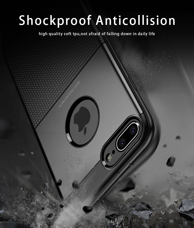 LUPHIE Luxury Shockproof Case For iPhone X 8 7 6 6S Plus Armor Cases Soft TPU Cover (5)