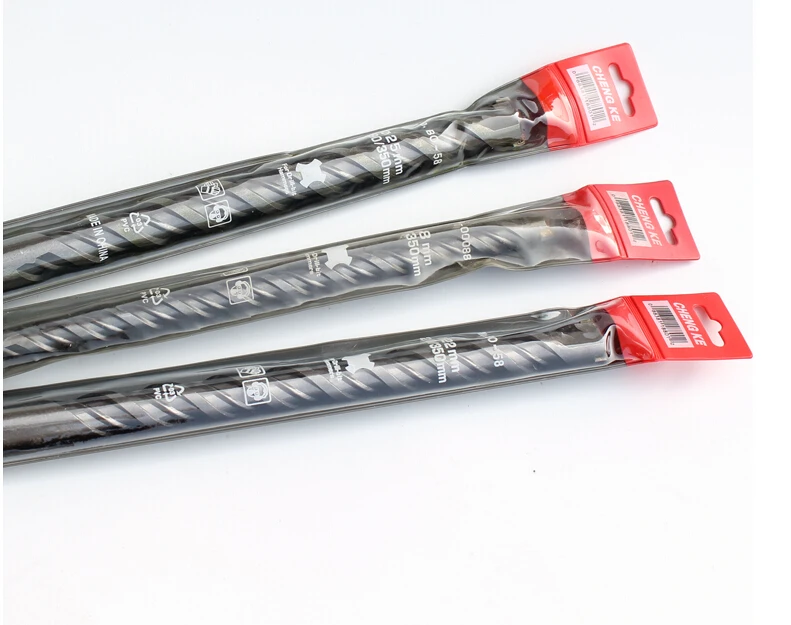 Goedkoop SDS PLUS 5 Stks set van 10 12 14 16 18*300 350mm TCT getipt klopboormachine Hamer Boren voor betonblok tegel pavel boren
