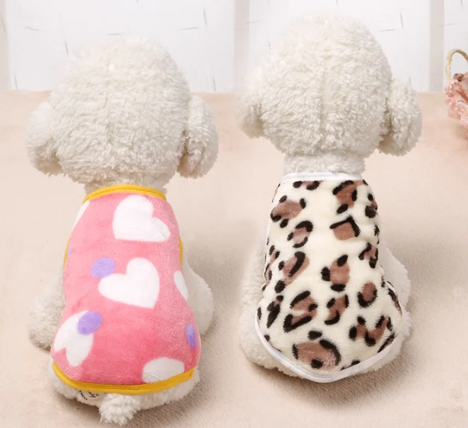 

Leopard Heart Dog Clothes For Small Dog Windproof Winter Pet Dog Coat Jacket Padded Clothes Puppy Outfit Vest Chihuahua Clothes