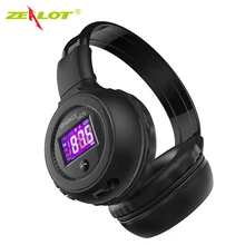 Zealot B570 гарнитура lcd Складная на ухо Беспроводная стерео Bluetooth V4.0 наушники с fm-радио TF карта MP3 для смартфона