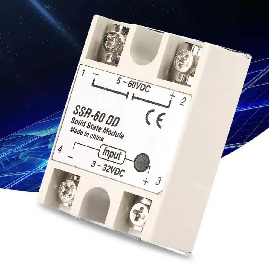 Твердотельное реле SSR 60DD 60A Однофазное твердотельное 3 32V DC to 5 110V DC|Реле| |