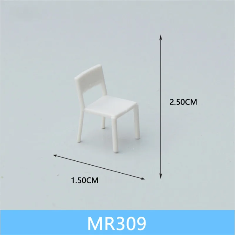 1 шт./лот масштаб 1:25 пластиковый миниатюрный мебель стол и стул для построения поезда Макет железной дороги декорации, аксессуары