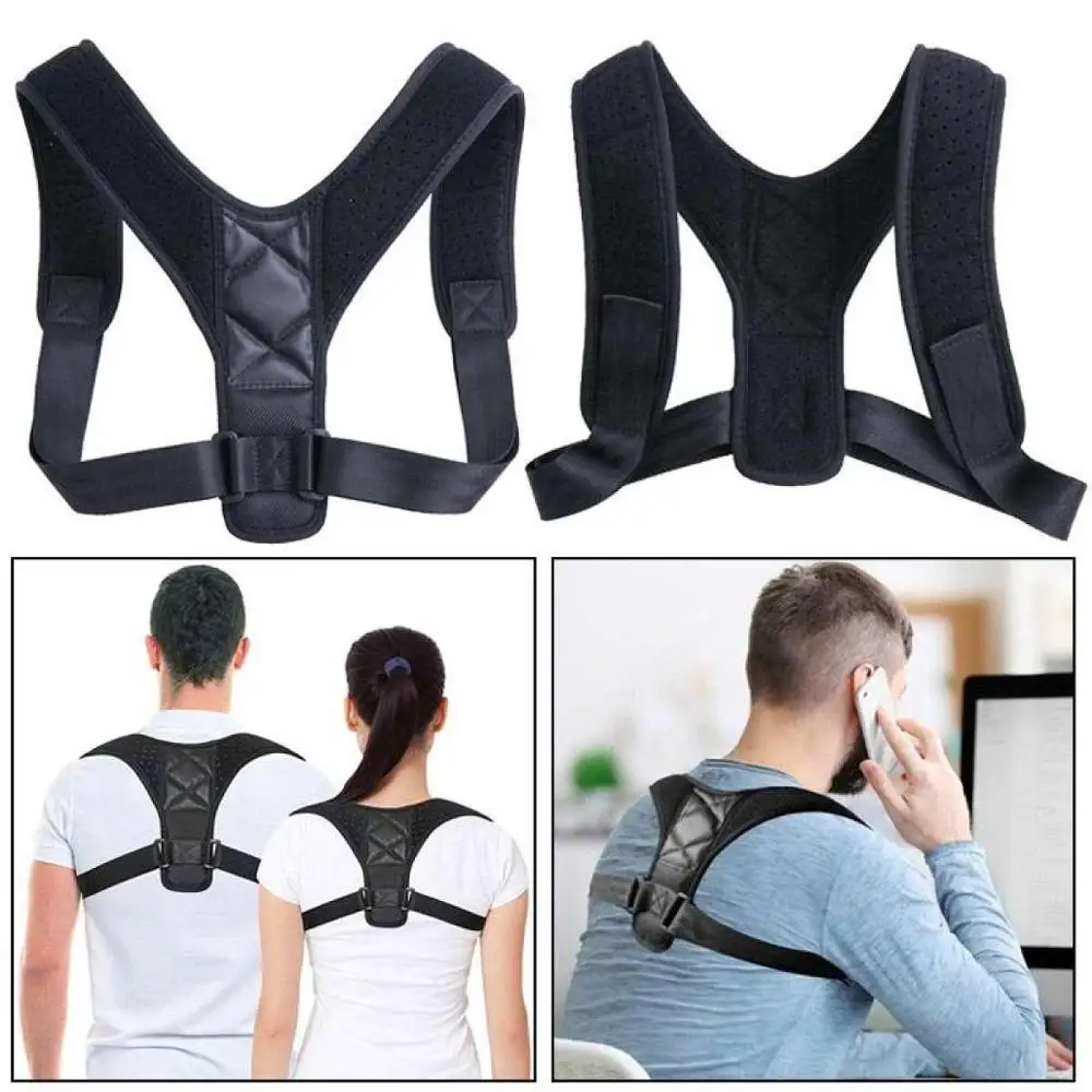 

Posture Corrector Adjustable Back Shoulder Correction Brace Belt Clavicle Breathable Material Humpback Back Pain Relief