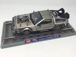 1:18 литья под давлением модель для Delorean Time Machine Назад в будущее 3 фильм железной дороги Scifi сплава игрушечный автомобиль миниатюрная