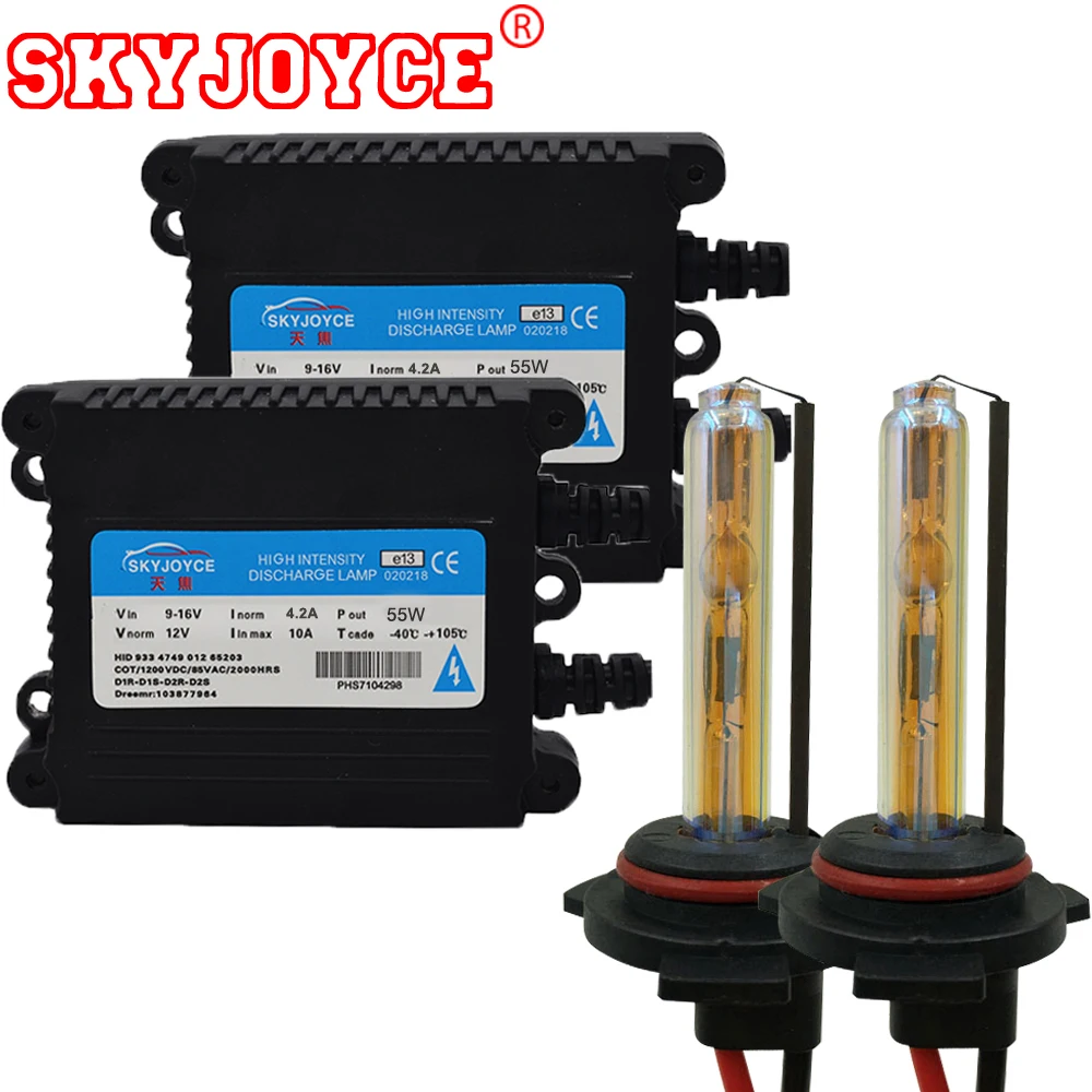 SKYJOYCE 55 Вт 3000K желтый-30000K Синий Розовый Фиолетовый комплекты ксеноновых hid H1 H3 H7 H8 H9