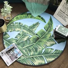 INS зеленый тропический Печатный круглый ковер для гостиной компьютерный стул Площадь Ковер детская игровая палатка напольный коврик гардеробный ковер