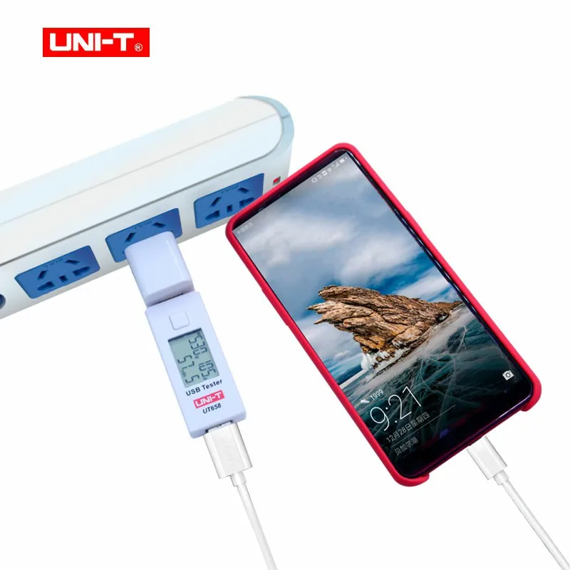UNI-T USB Voltage Testers U Disk Doctor Chargers Voltmeter Ameter UT658 UT658B Test MAX 9V with Data Storage USB Tester Meters