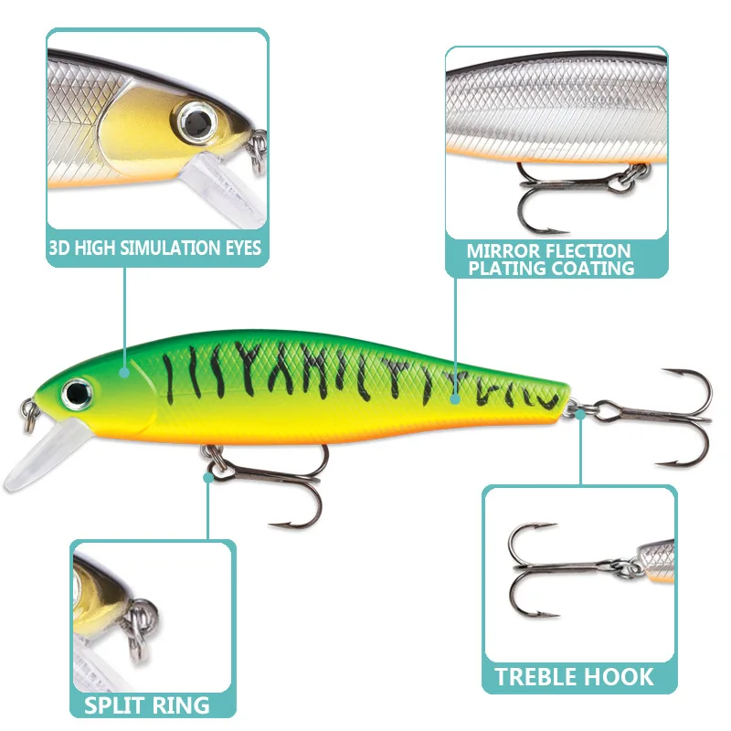2019 NEW Minnow fishing lure high quality floating swing hard bait efficient Shallow fish swimbait crankbait Lake River Stream 2019 NEW Minnow fishing lure high quality floating swing hard bait efficient Shallow fish swimbait crankbait Lake River Stream