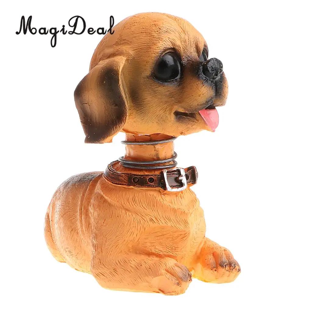 Cute Shaking Head Lucky Dog Puppy Pug Bobbing Heads Bobblehead Toy Aniaml Pet Figures Car Dashboard Auto Decoration