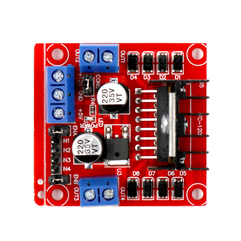 1 шт. двойной H Мост постоянного тока шаговый двигатель привод плата контроллера Модуль L298N для Arduino умный автомобиль робот