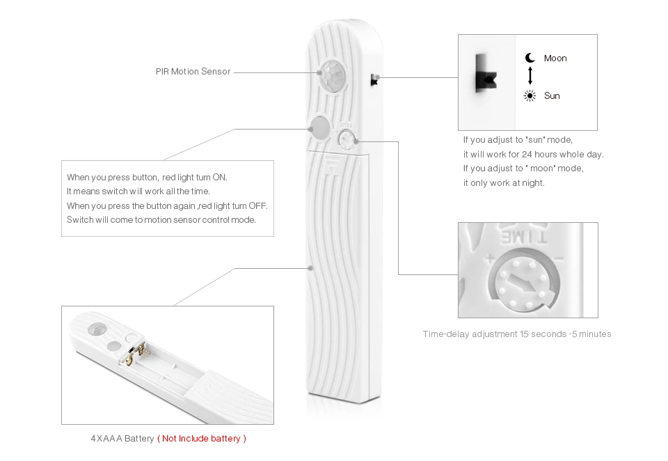 Light, fita LED USB flexível para armário,